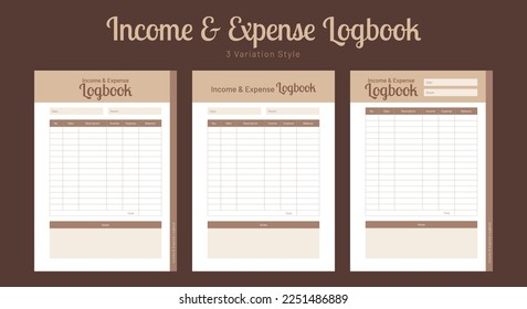 daily income and expense tracker logbook planner journal notebook interior design