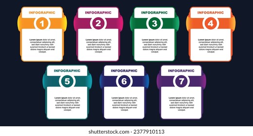 Daily infographic vector template set