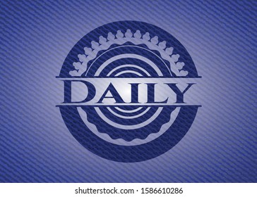 Daily with jean texture. Vector Illustration. Detailed.