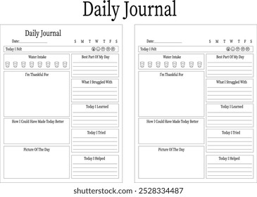 daily journal logbook notes design kdp