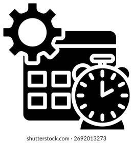 daily kaizen web icon in bold style