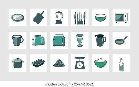 Daily Kitchen Items vector Illustration