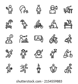 Daily Life Icon Set Illustration Vector Graphic
