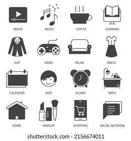 daily life icons set . daily life pack symbol vector elements for infographic web