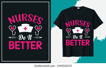 Daily Life Nurse T-shirt Design vector