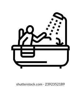 daily living skills occupational therapist line icon vector. daily living skills occupational therapist sign. isolated contour symbol black illustration