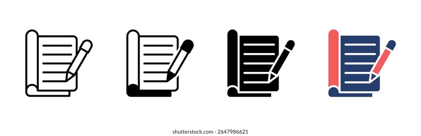 Daily Log icon sheet multiple style collection