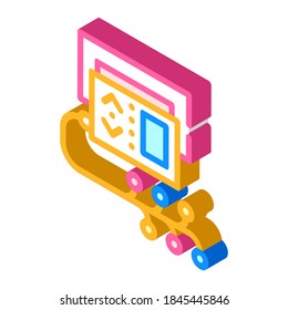daily monitoring of rhythm isometric icon vector. daily monitoring of rhythm sign. isolated symbol illustration