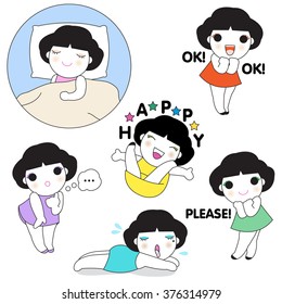 The Daily Mood Character illustration set