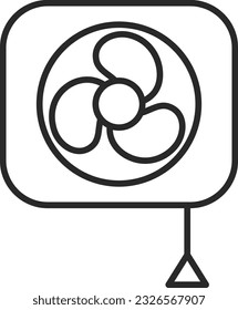 Daily necessities line drawing illustration Ventilation fan