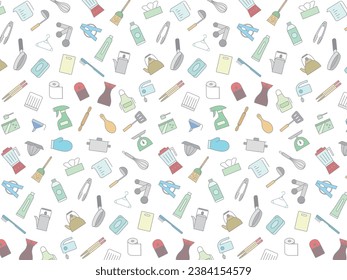 Daily necessities pattern wallpaper illustration