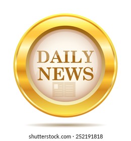 Daily news icon. Internet button on white background. EPS10 vector. 