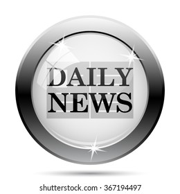 Daily news icon. Internet button on white background. EPS10 vector.