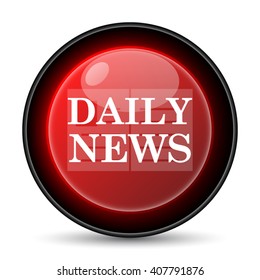Daily news icon. Internet button on white background. EPS10 vector