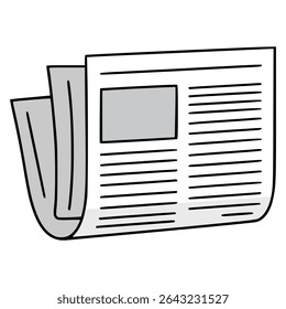jornal diário informações imprensa publicação plano cor vetor ilustração modelo design