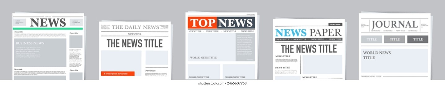 Daily newspaper journal, business promotional news icon