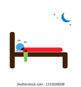 daily pictogram art, stick symbol person work, vector illustration sign