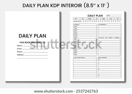 daily planer Amazon Low Content Book, KDP interior designs