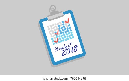 Daily planner for 2018 vector