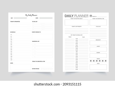 Daily Planner 2022 8.5x11 KDP Interior