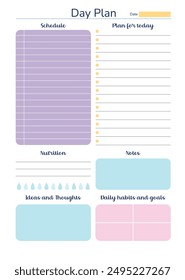 Daily planner for better time organization