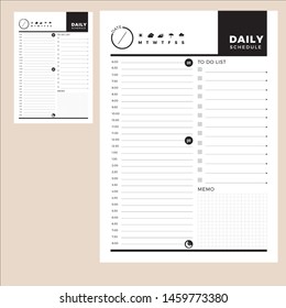 Daily planner. for binder. A4.