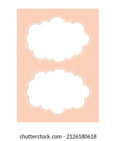 daily planner with clouds over white