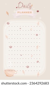 Daily Planner To Do List Page Of Notebook  Book Cup Of Coffee Or Tea Autumn Leaves And Berries For Your Business  Or Education Vector Illustration