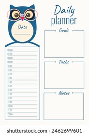 Daily Planner. To do list. Vector illustration