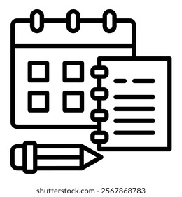 Daily Planner Icon Element For Design