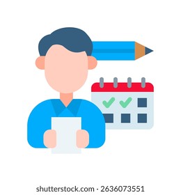 Daily Planner. Icon Flat Vector Illustration
