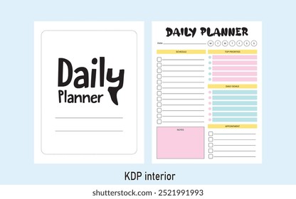 Plantilla Interior Del Daily Planner Kdp