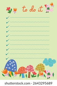 daily planner  note paper  to do list
