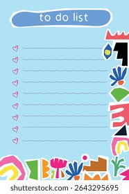 daily planner  note paper  to do list