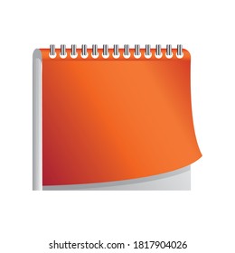 daily planner notebook on white background vector illustration design