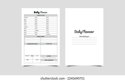 Daily Planner Daily planner printable template, Life planners, weekly and days organizers or office schedule list. Graphic organization paper vector set
