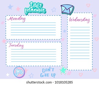 daily planner / schedule note / planner note