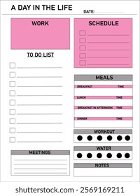 Daily Planner Template design Vector