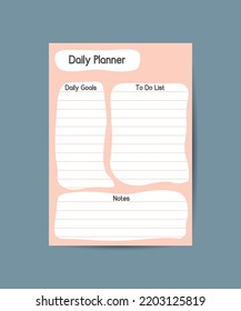 Daily planner template minimalist planners with Clear and simple bubble speech style printable to do list.