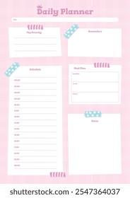 Daily Planner Template with Schedule and To-Do List