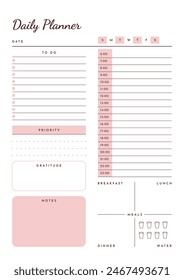 daily planner, today planner, daily activities vector