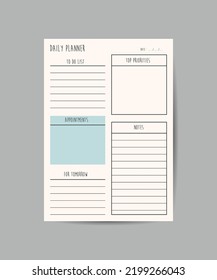 daily plans with feminism designs. Vector graphic illustration.