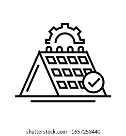 Daily plans line icon, concept sign, outline vector illustration, linear symbol.