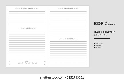 Daily prayer journal interior template