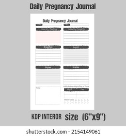 daily pregnancy planner kdp interior 