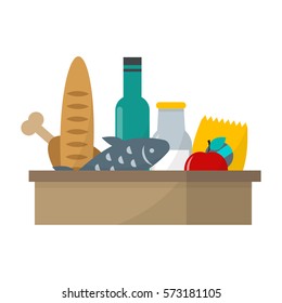 Daily product box vector illustration.