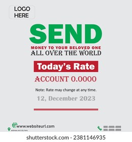 Daily Rate Post design For Remittance  with vector Format  