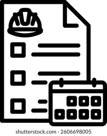 Daily Report Icon Element For Design