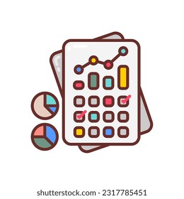Icono de Informe diario en vector. Ilustración