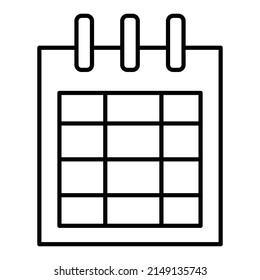 Daily Report line art icon 